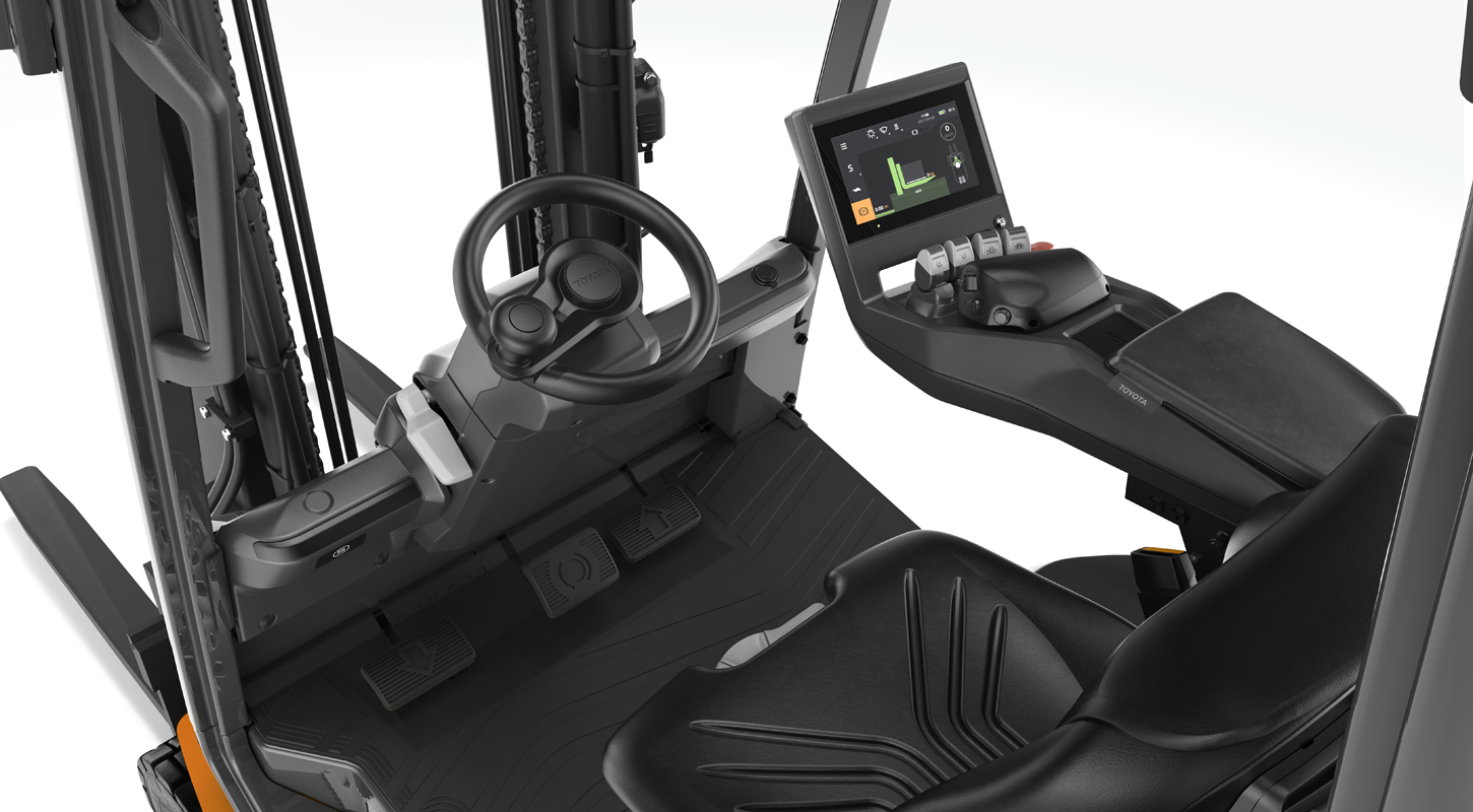 Chariot élévateur électrique Toyota Traigo48 avec compartiment opérateur spacieux 